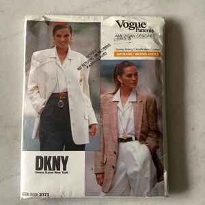 UNCUT Vogue American Designer DKNY Misses Jacket Sewing Pattern 2373
